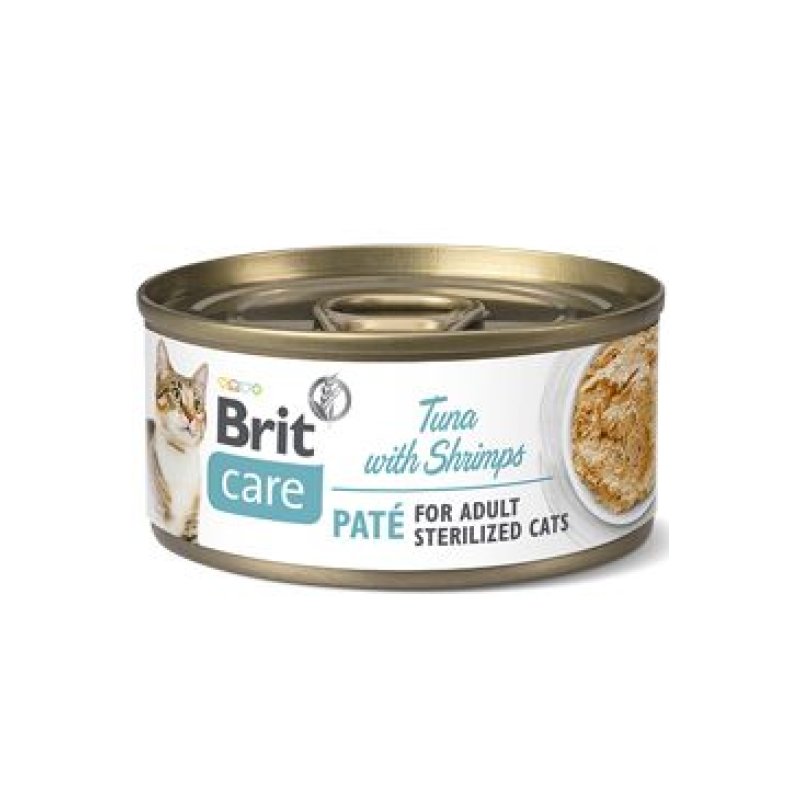 Brit Care Cat konz  Paté Sterilized Tuna&Shrimps 70 g