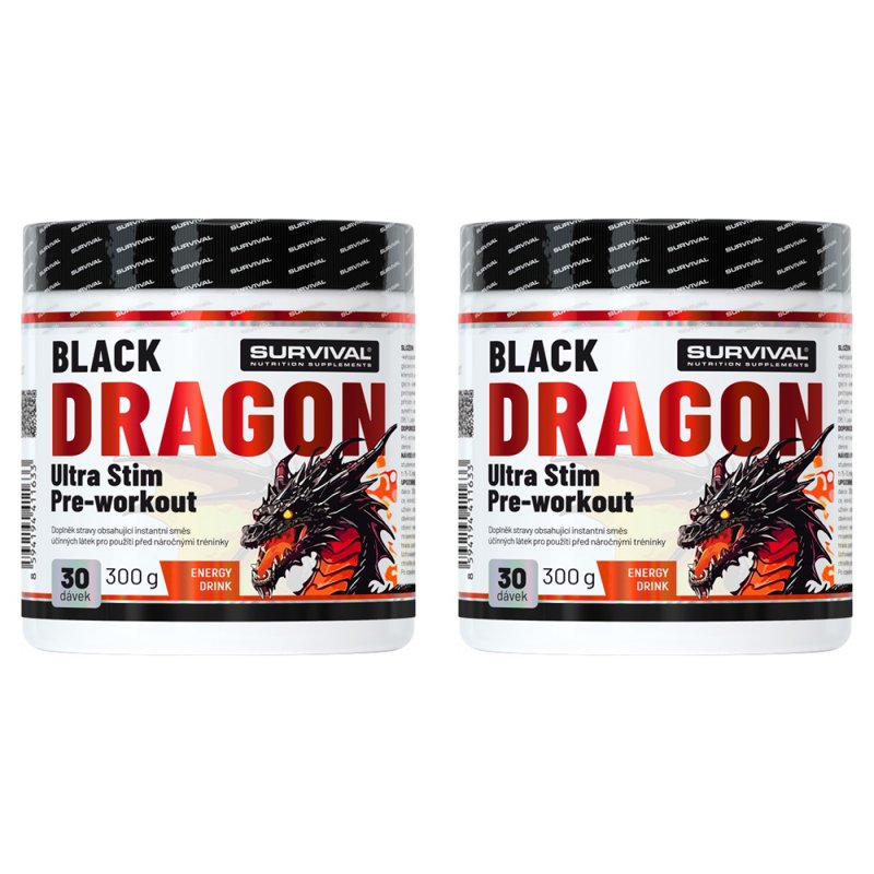 Survival NAKOPÁVAČ Black Dragon 300 g, energy drink - AKCE 1+1