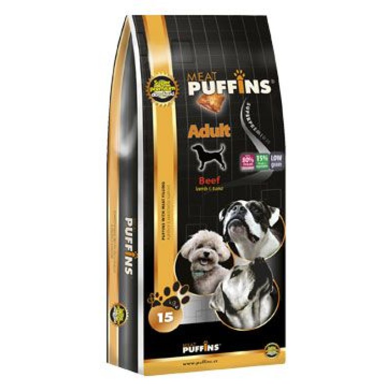 Puffins Dog Adult Beef 15 kg