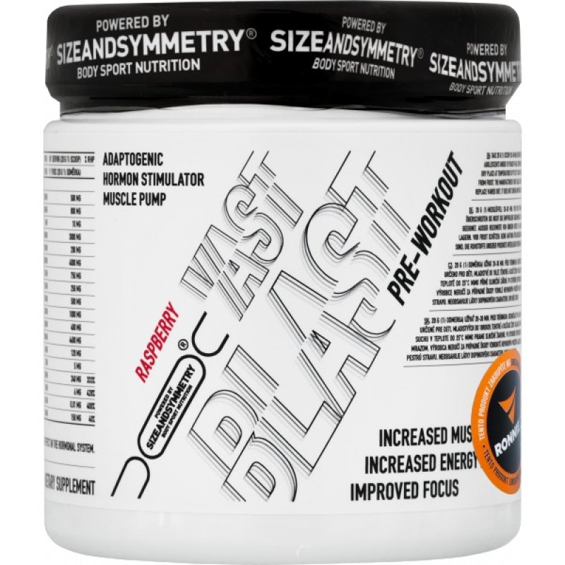 Sizeandsymmetry Vast Blast Pre-Workout 420 g, malina