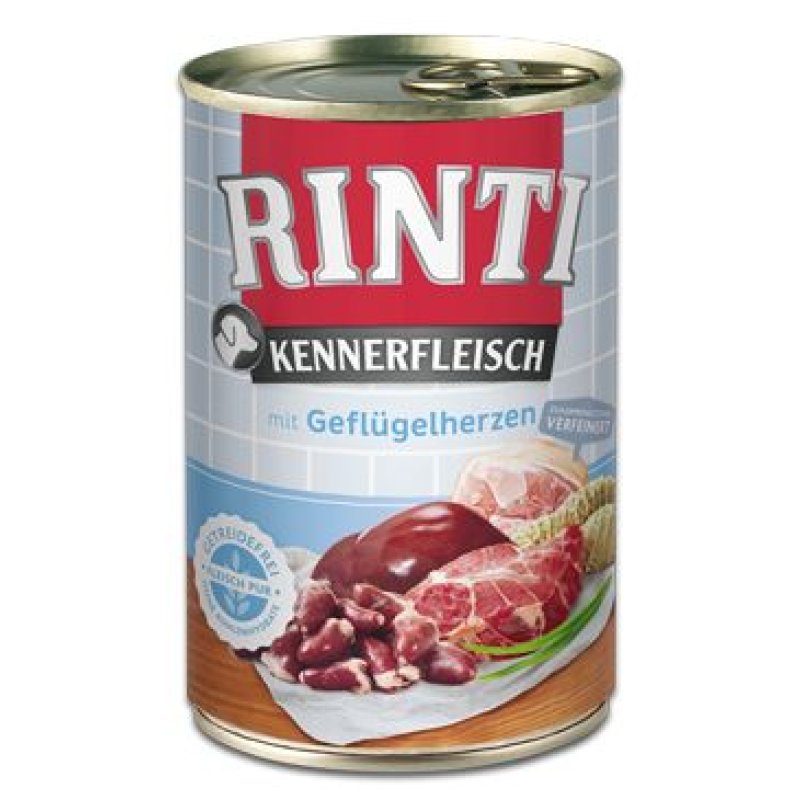 Rinti Dog Kennerfleisch drůbeží srdíčka 400 g