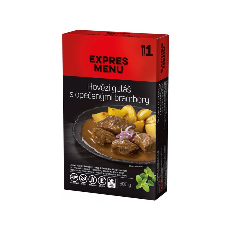 EXPRES MENU KM Hovězí guláš s opečenými brambory 500 g