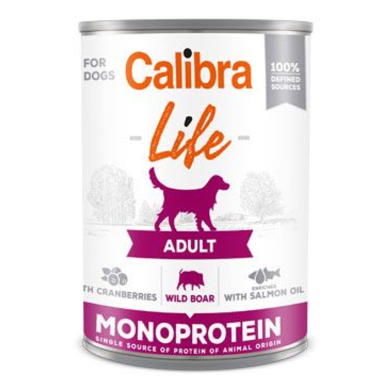 Calibra Dog Life  konz. Adult Wild boar with cran. 400 g