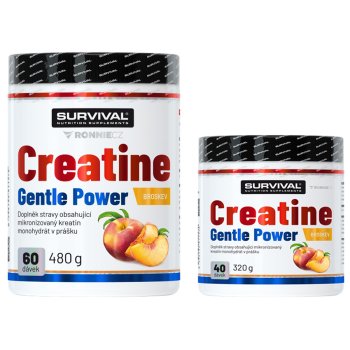 Survival Creatine Monohydrate broskev - AKCE 480 g + 320 g ZDARMA