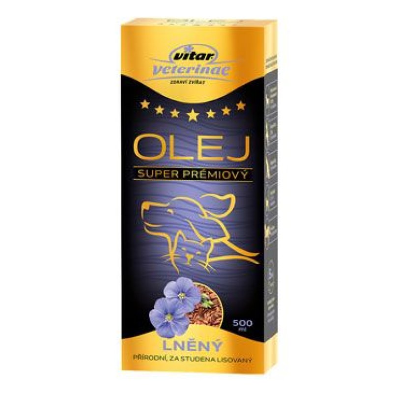 VITAR Veterinae Lněný olej 500 ml