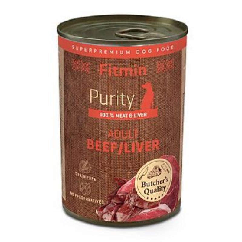 Fitmin dog Purity tin konzerva beef & liver 400 g