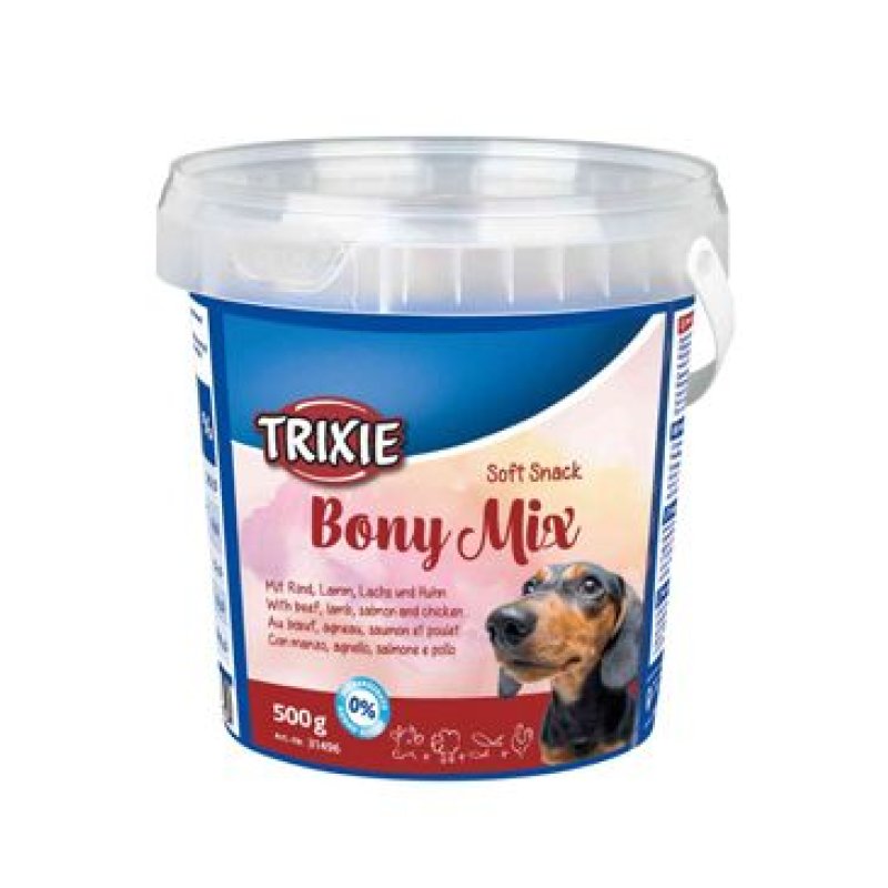 Trixie Soft Snack Bony MIX hovězí, jehněčí, losos 500 g