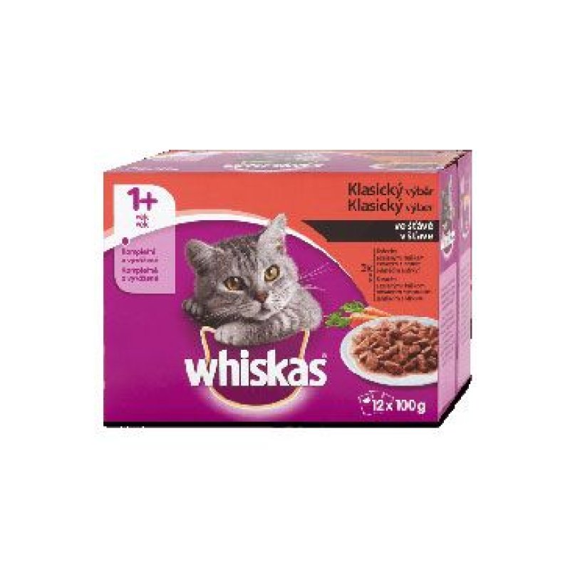 Whiskas kapsa Klasický výběr se zeleninou 12 x 100 g