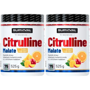 Survival Citrulline Malate 525 g, mango-pomeranč - AKCE 1+1