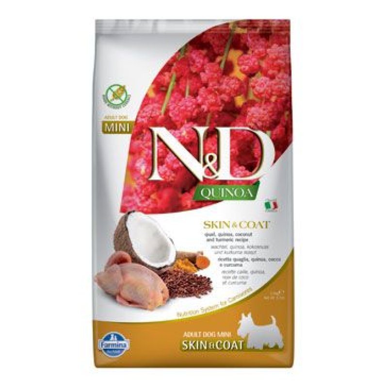 N&D Quinoa DOG Skin & Coat Quail & Coconut Mini 2,5 kg