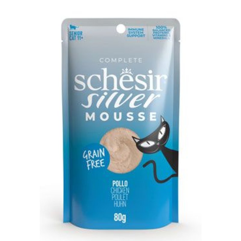 Schesir Cat kapsa Senior Lifestage Mousse kuře 80 g