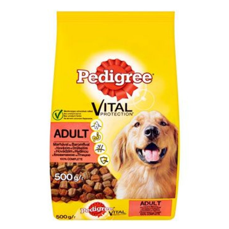 Pedigree Dry Adult s hovězím a drůbežím masem 500 g