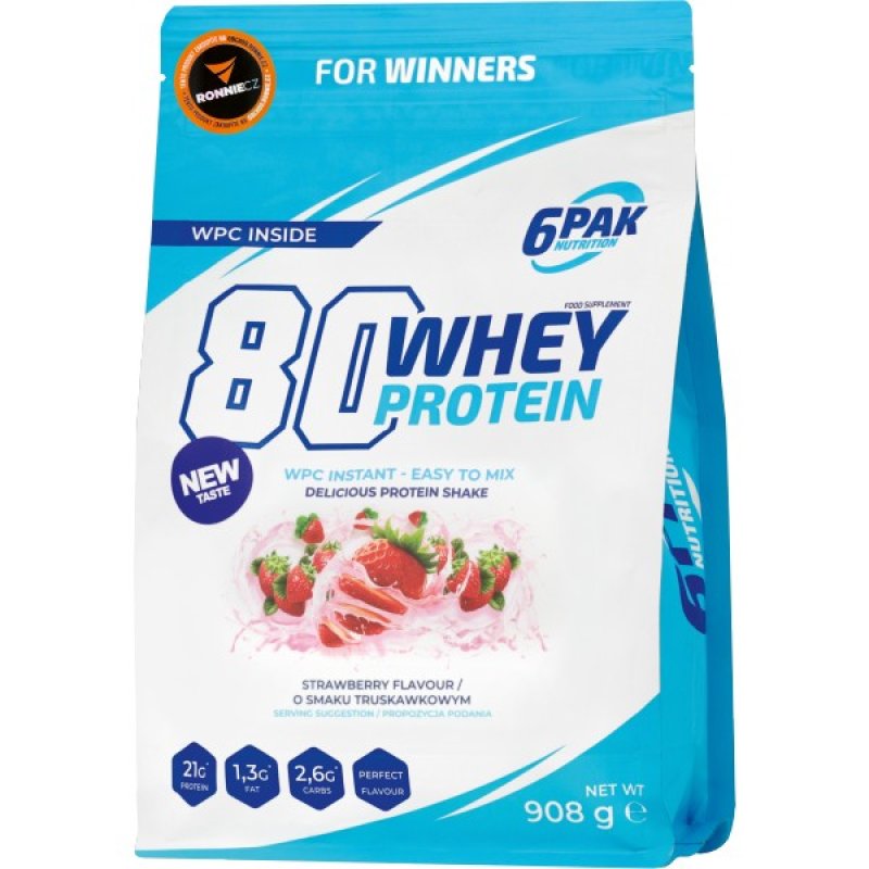 6Pak Nutrition Whey Protein 80 - 908 g, čokoláda - pomeranč