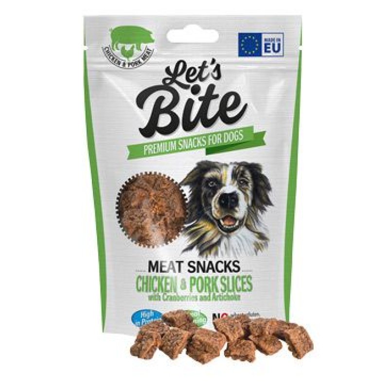 Brit Let's Bite Meat Snacks Chicken & Pork Slices 80 g