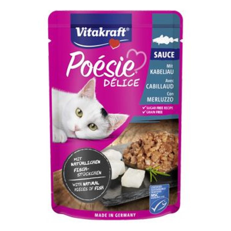 Vitakraft Cat Poésie DéliSauce kapsa treska 85 g