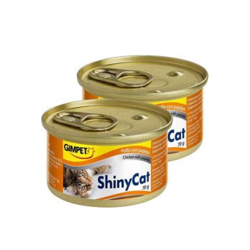 Gimpet Shiny Cat kuře+papája 2 x 70 g