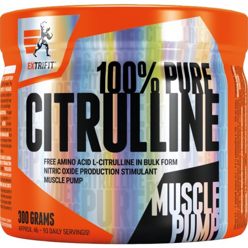 Extrifit Citrulline Pure Powder - 300 g, pomeranč