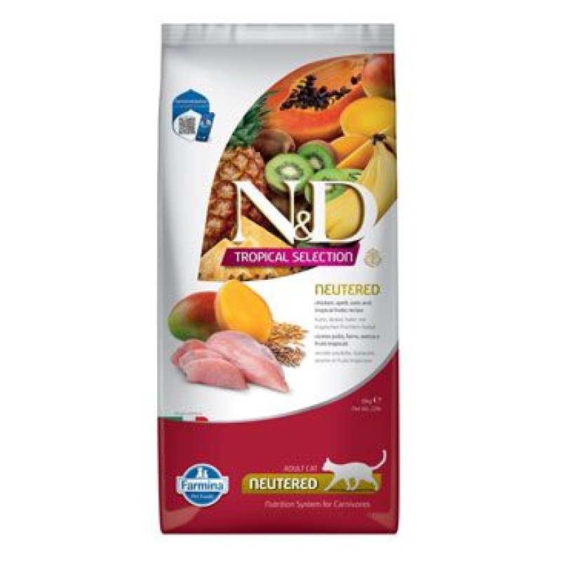 N&D TROPICAL SELECTION CAT Neutered Chicken 10 kg