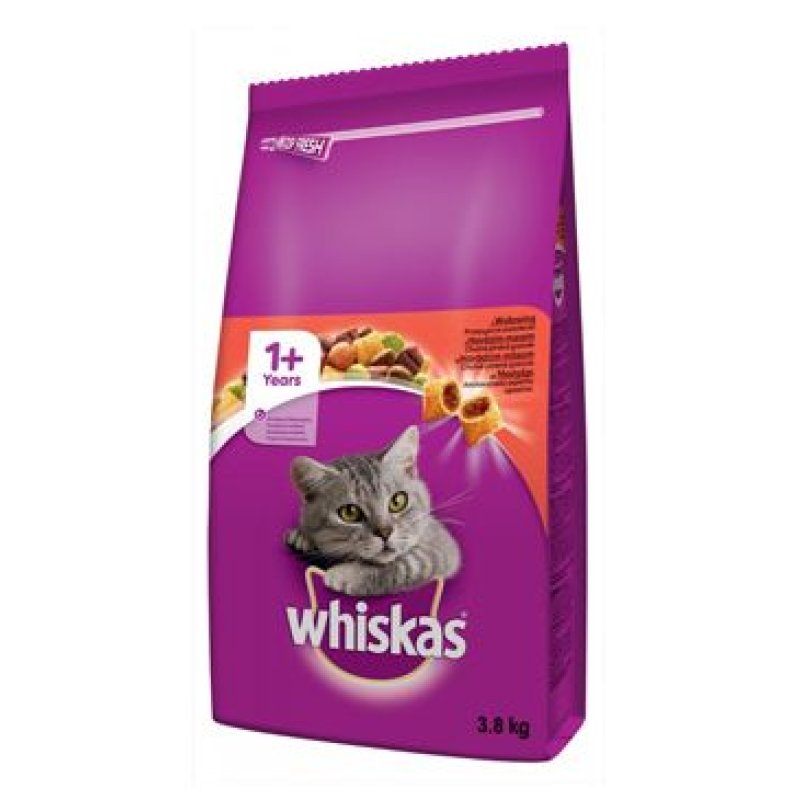 Whiskas Dry s hovězím masem 3,8 kg