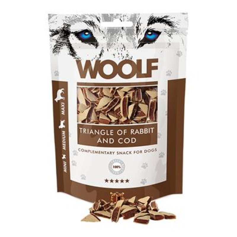 WOOLF Rabbit And Cod Triangle 100 g