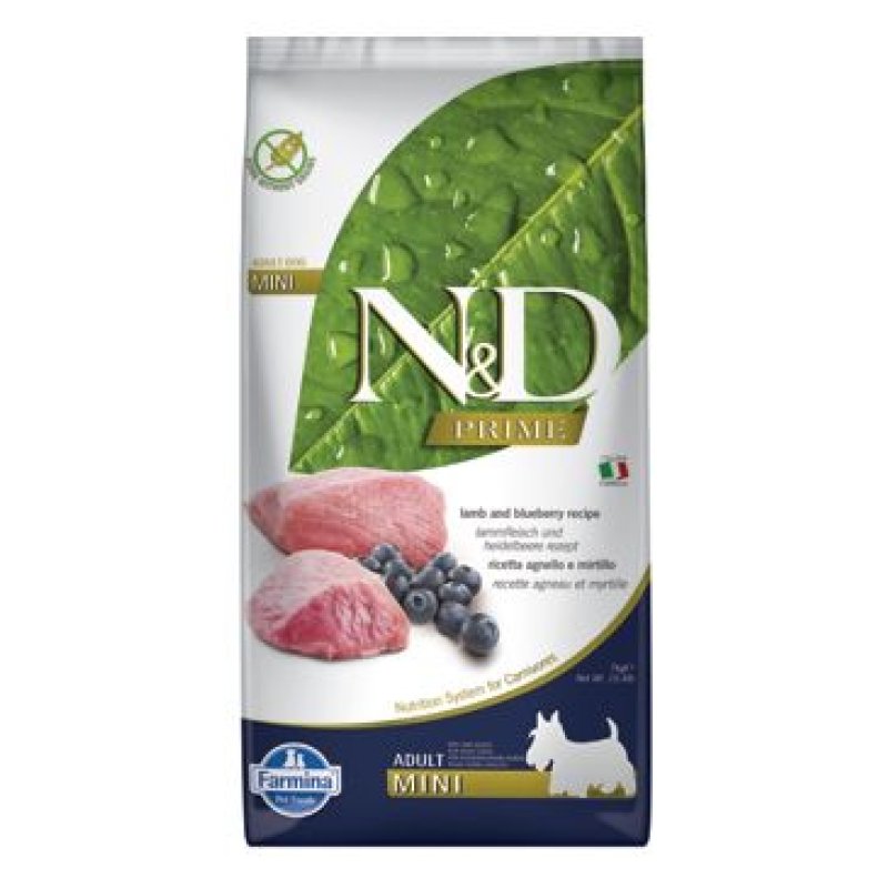 N&D PRIME DOG Adult Mini Lamb & Blueberry 7 kg