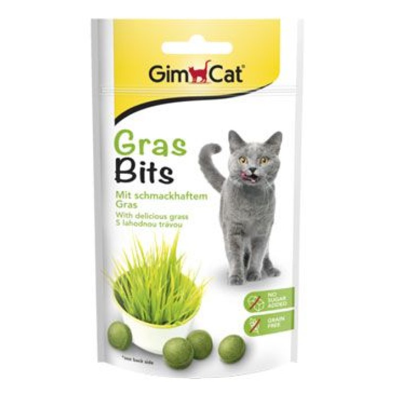 Gimcat GRAS BITS tabl. s kočičí trávou 40 g