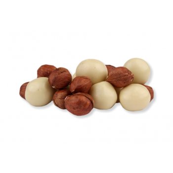 Lískové ořechy v BÍLÉ čokoládě - 250 g