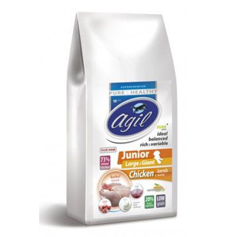 Agil Junior Large&Giant Low Grain Chicken, Lamb 2 kg