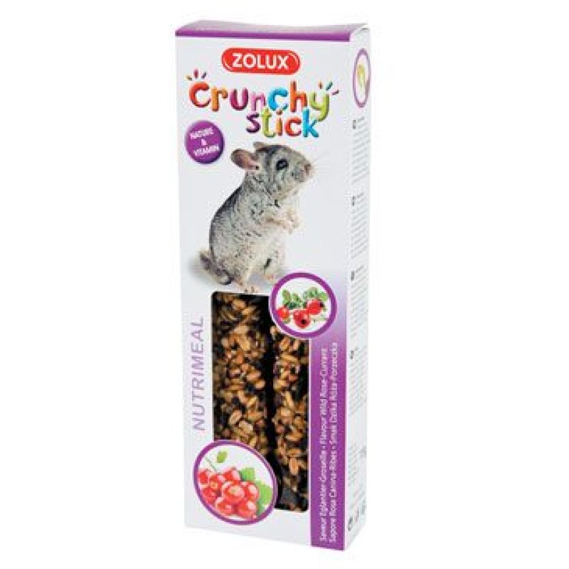 Zolux Pochoutka CRUNCHY STICK šípek/rybíz pro činčily