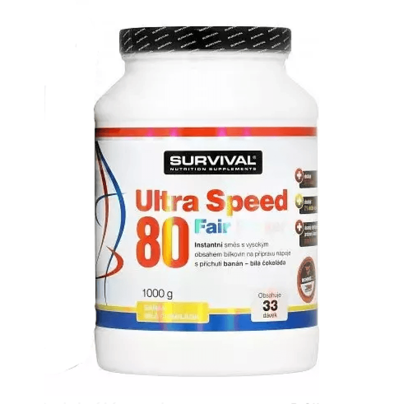 Survival Ultra Speed 80 Fair Power 1000 g, banán-bílá čoko