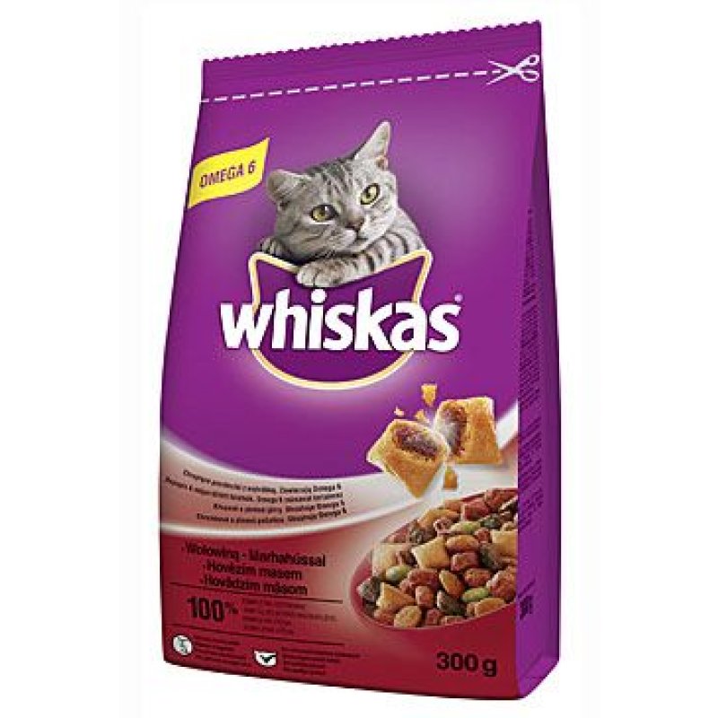 Whiskas Dry s hovězím masem 300 g