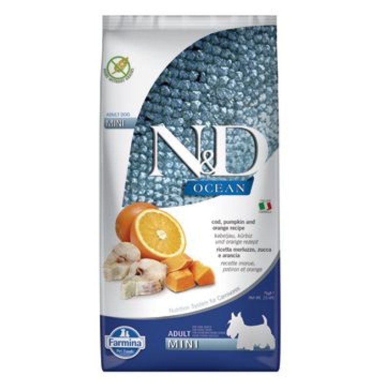 N&D OCEAN DOG Adult Mini Codfish&Pumpkin&Orange 7 kg