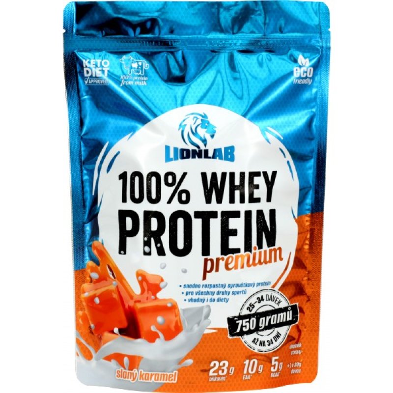 Lionlab 100 % Whey Protein KETODIETA 750 g, slaný karamel