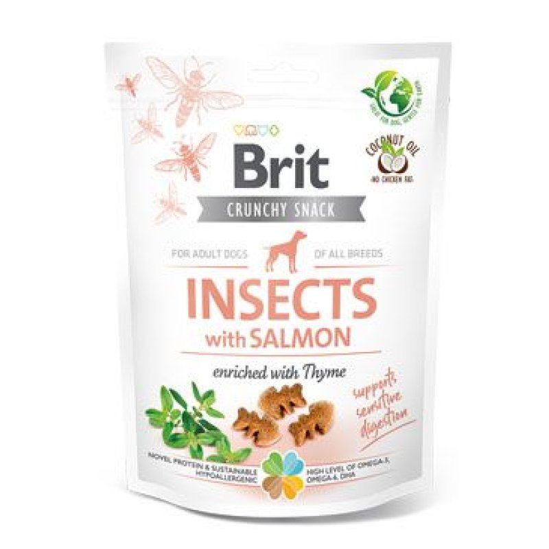 Brit Care Dog Crunchy Crack. Insec. Salmon Thyme 200 g