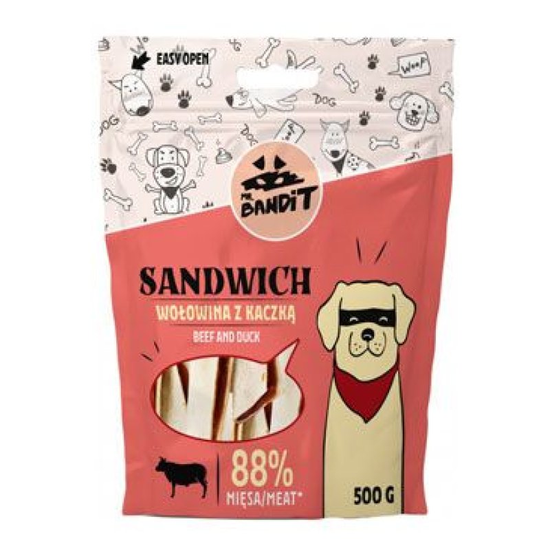 VetExpert Mr.Bandit SANDWICH hovězí a kachní 500 g