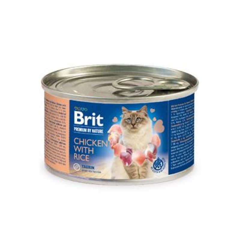 Brit Premium Cat by Nature konz Chicken&Rice 200 g