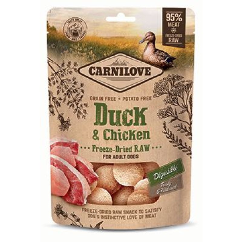 Carnilove Raw Freeze-Dried Snacks Duck & Chicken 60 g