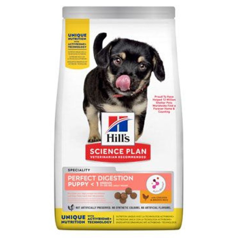 Hill's Can. SP+AB Perfect Dig Puppy M Chicken & Rice 14 kg