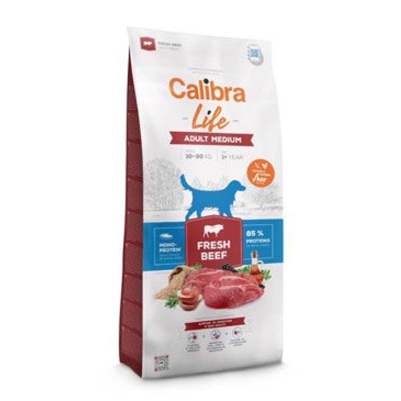 Calibra Dog Life Adult Medium Fresh Beef 12 kg