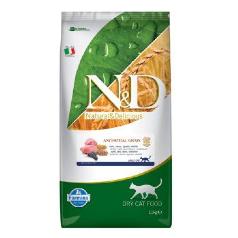 N&D LG CAT Adult Lamb & Blueberry 10 kg