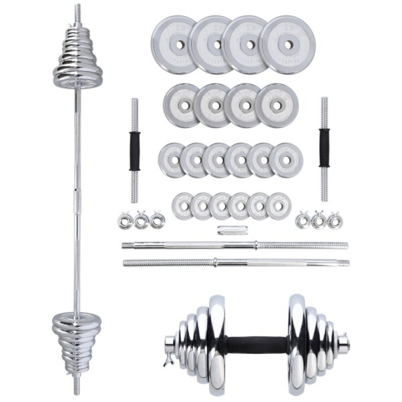 Činkový set v kufru HMS STC50 2x25 kg, chrom