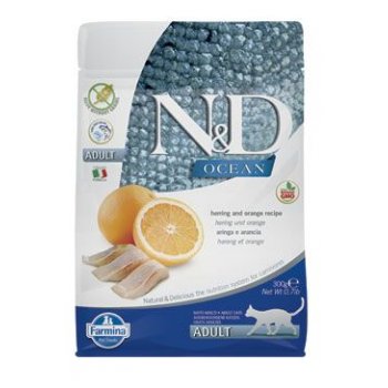 N&D OCEAN CAT Adult Herring & Orange 300 g