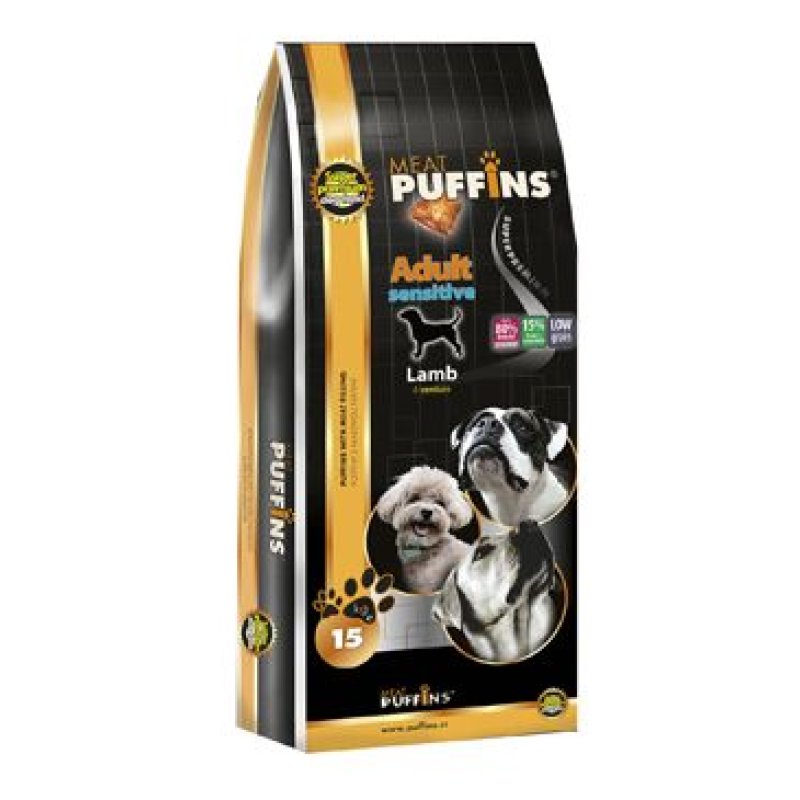 Puffins Dog Adult Sensitive Lamb Rice 15 kg