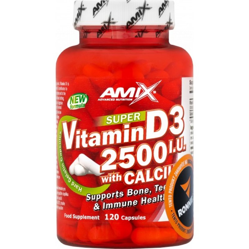 Amix Vitamin D3 2500 I.U. with Calcium 120 cps