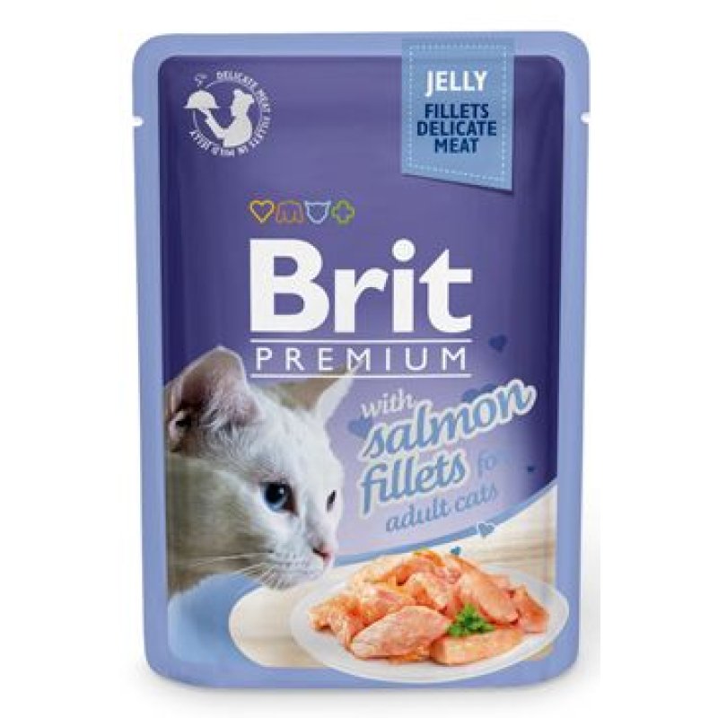 Brit Premium Cat D Fillets in Jelly with Salmon 85 g