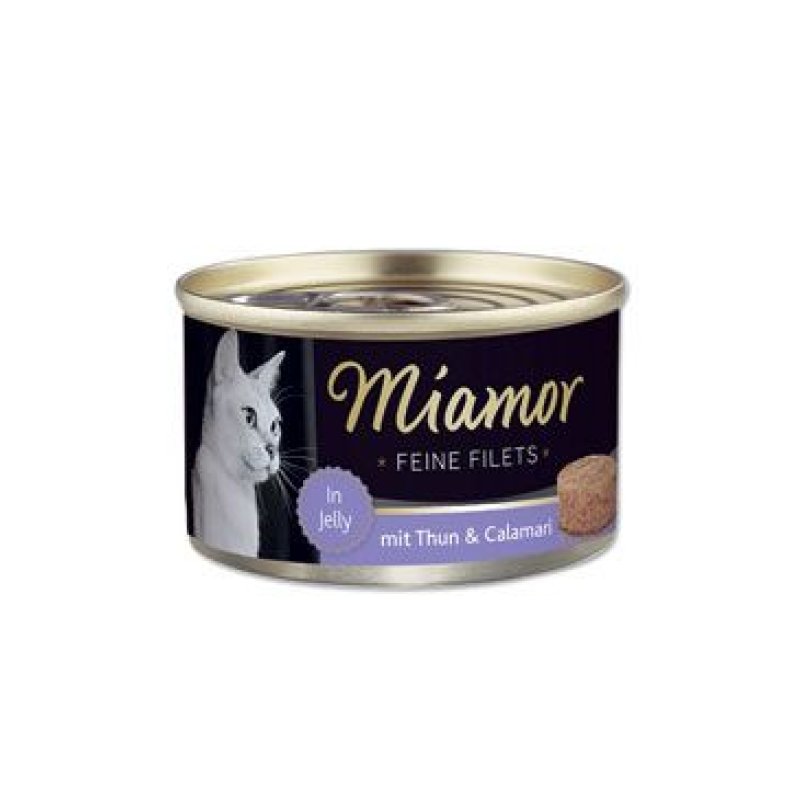 Miamor Cat Filet konzerva tuňák+kalamáry v želé 100 g