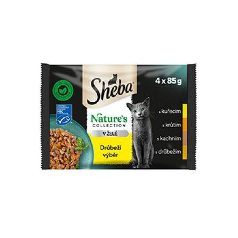 Sheba kapsa Nature drůbeží výběr 4 x 85 g