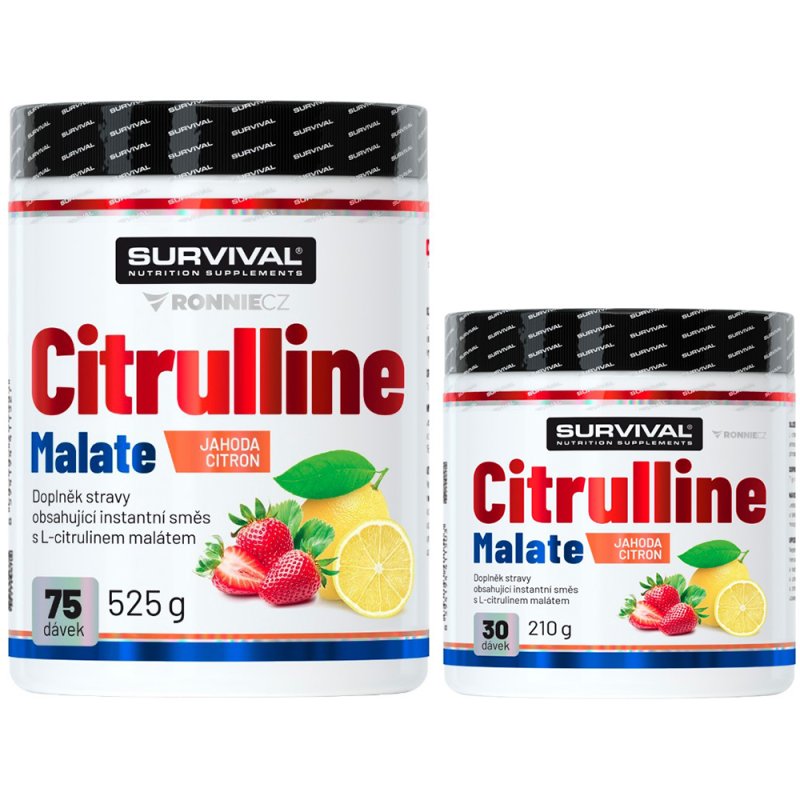 Survival Citrulline Malate, jahoda-citron - AKCE 525 g + 210 g ZDARMA