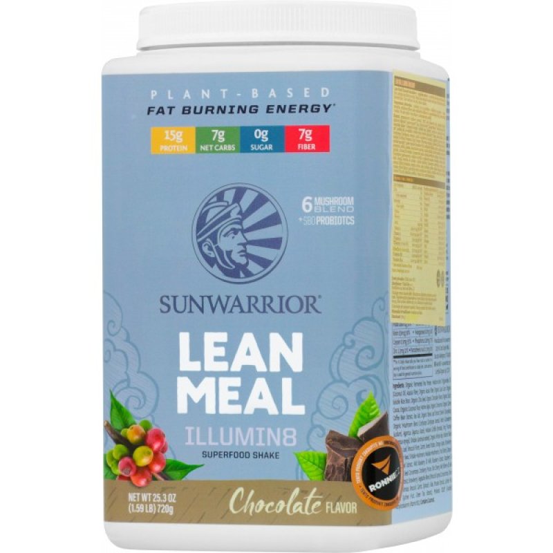 Sunwarrior Lean Meal Illumin8 - 720 g, čokoláda