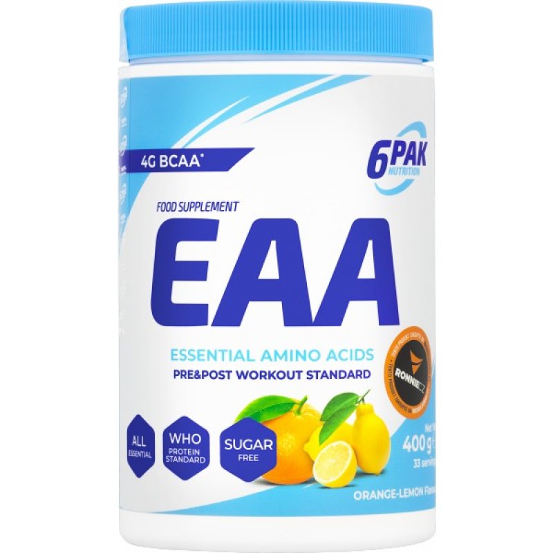 6Pak Nutrition EAA - 400 g, pomeranč-citron